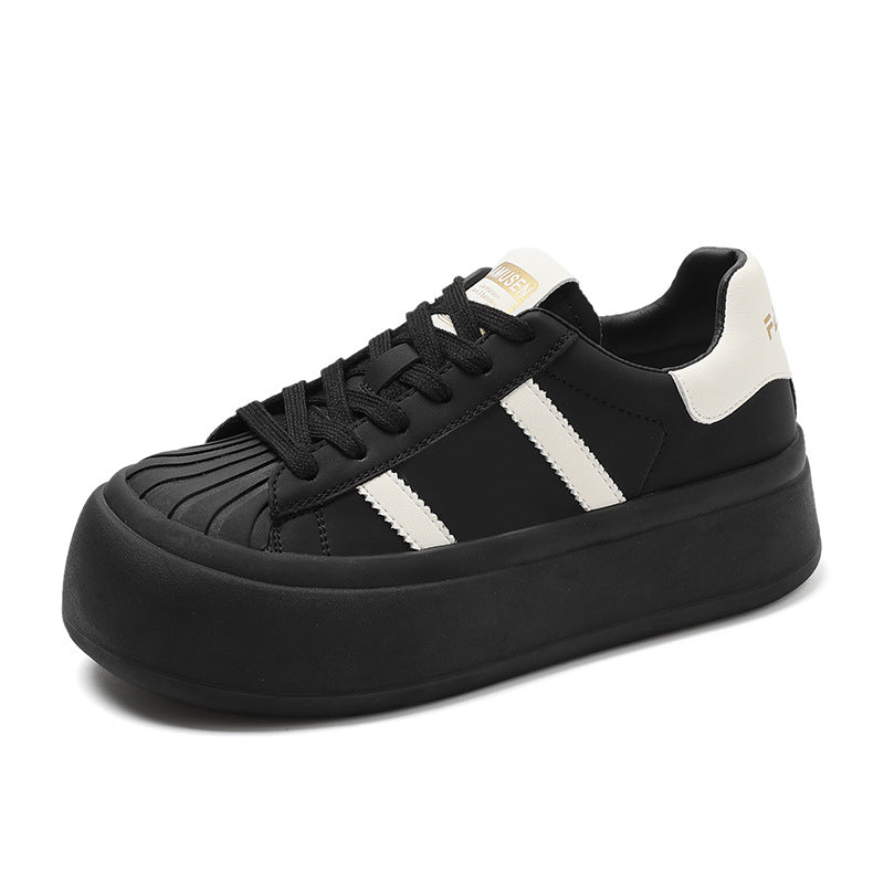 Women's Genuine Autumn Promotion Lace Color Block Casual Shoes