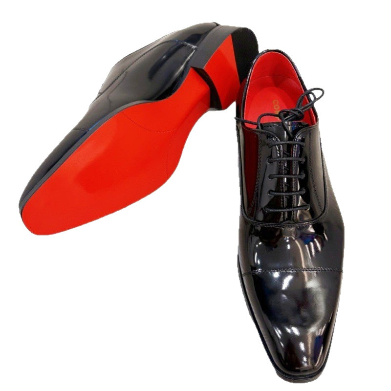 Men's Bottom Handmade High-grade Imported Slit Beads Men's Business Leather Shoes