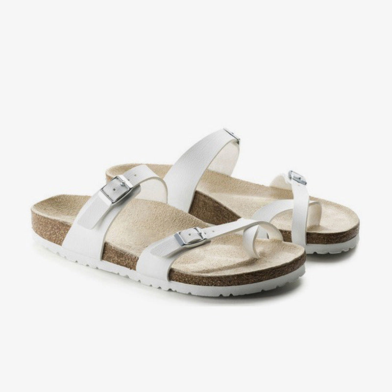Women's & Men's Cork Sole Summer Outdoor Fashion Toe Slippers
