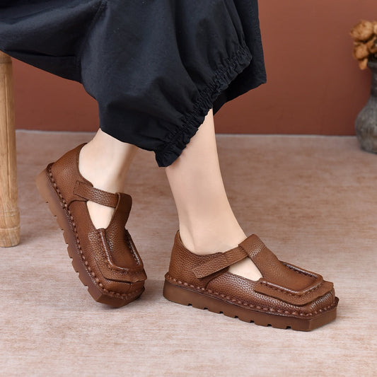 Women's Lolita Four Commuter Veet Pigskin Lining Brushed Women's Casual Shoes