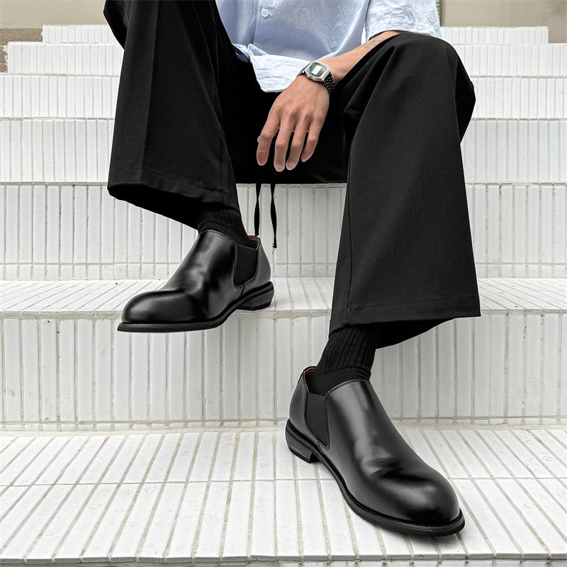 Men's British Style Slip-on Business Formal Wear Leather Shoes