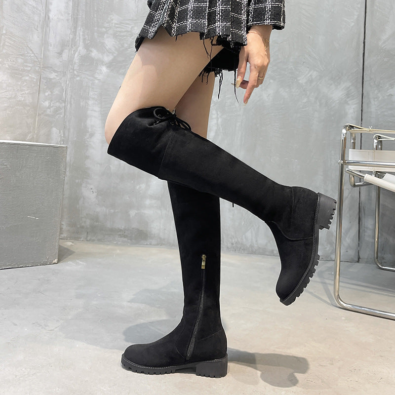Women's For Lamb Fur Fleece-lined Warm Slimming Boots