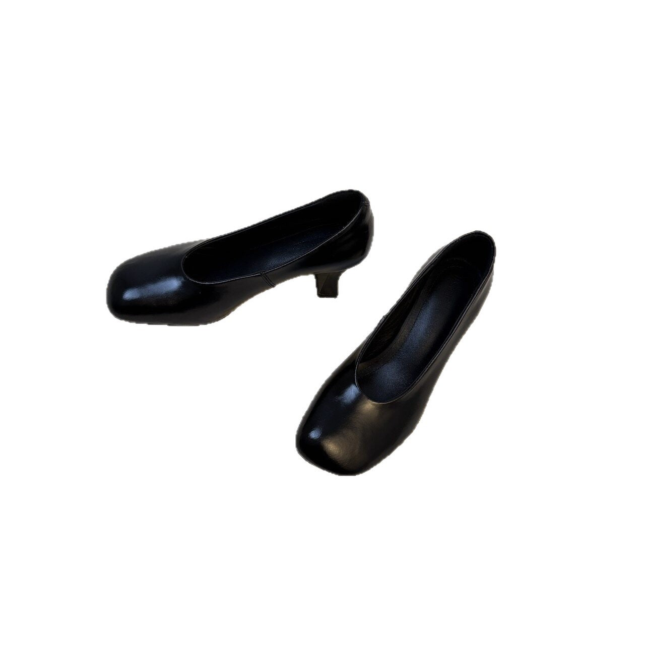 Style Red Korean Elegant Simple Round Head Temperament Low-cut Women's Fashion Shoes