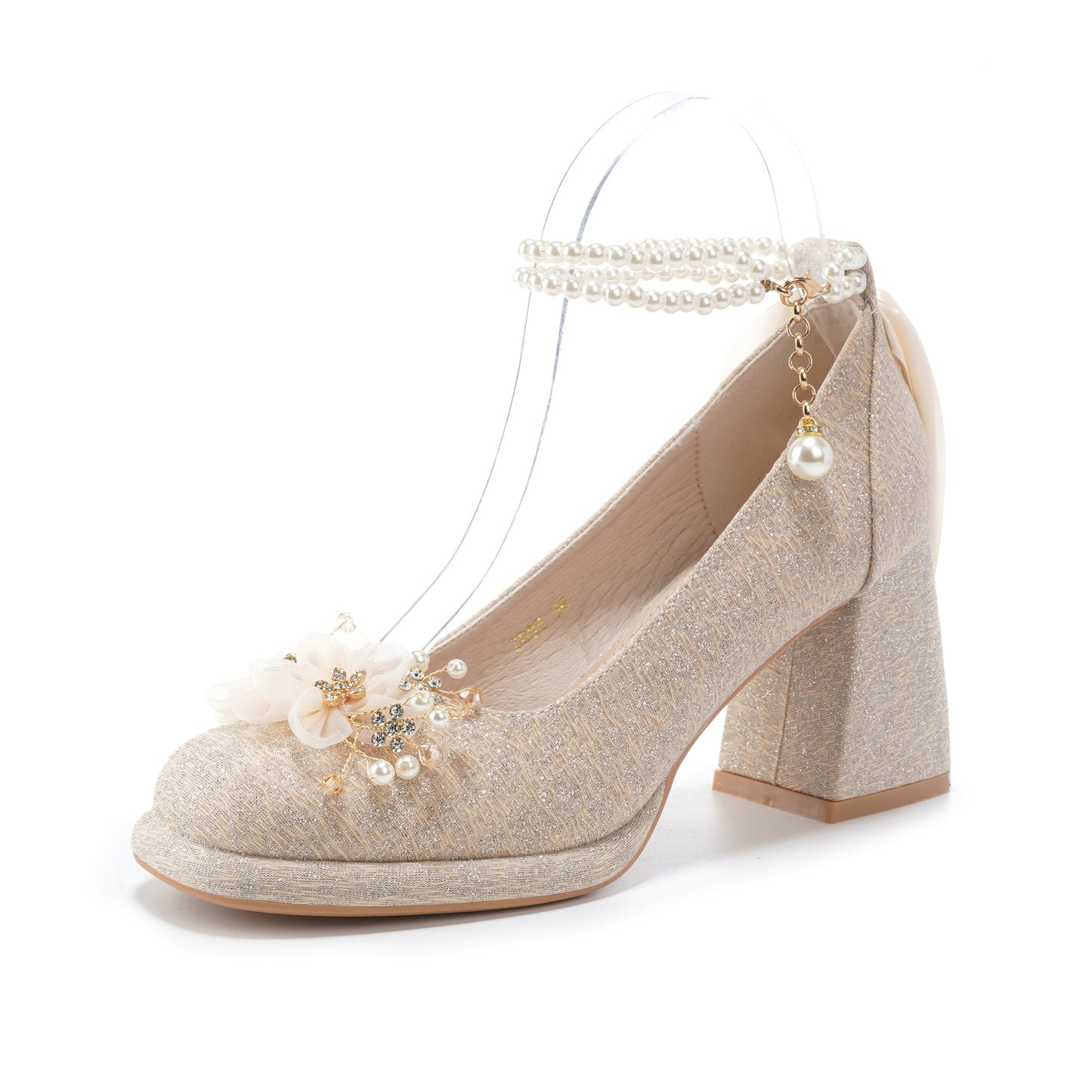 Wine Red Flower Mary Jane Wedding Super High Not Heels