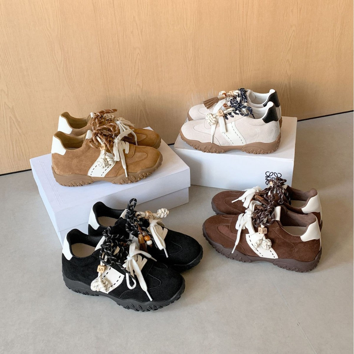 German Training Mandarin Duck Shoelaces Fashion Platform Women's Casual Shoes