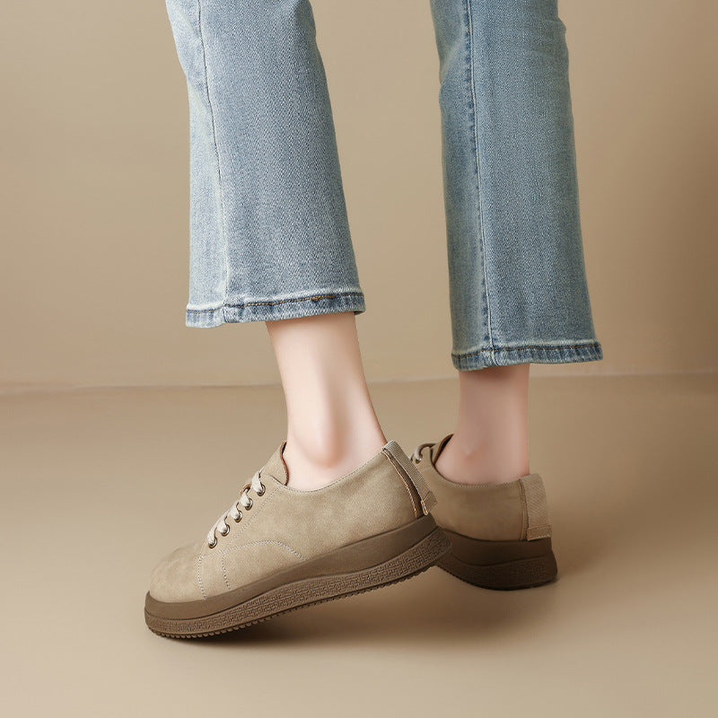 Women's Round Toe Spring British Style Retro Women's Shoes
