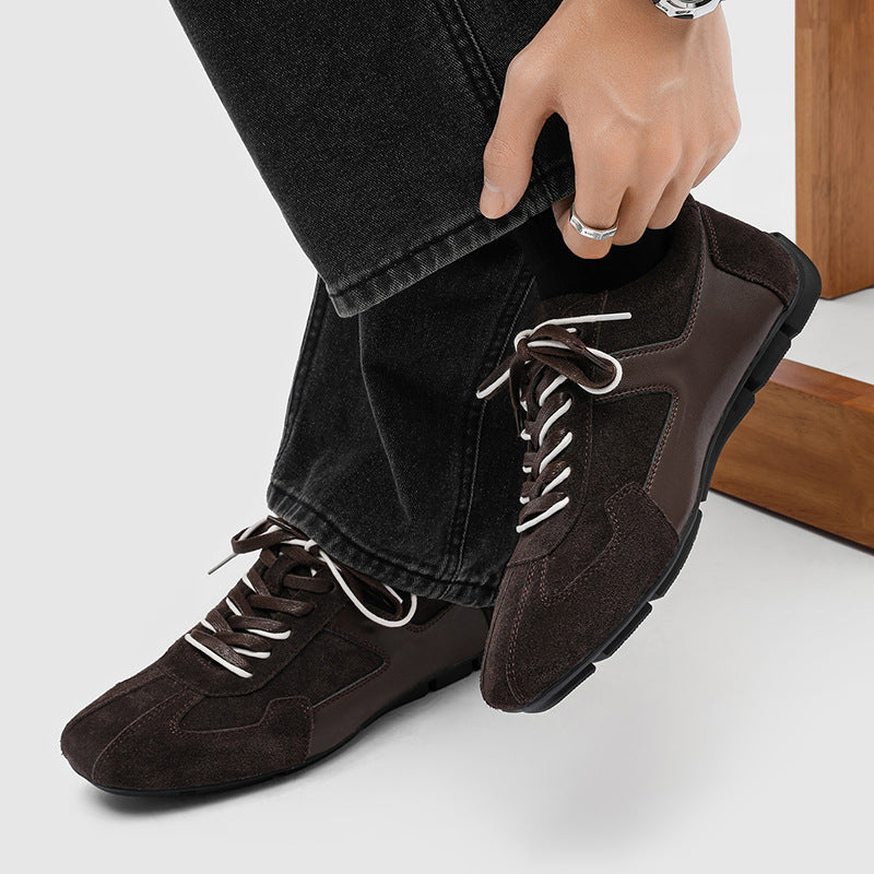 Men's Brown German Training Commuter British Style Men's Board Shoes