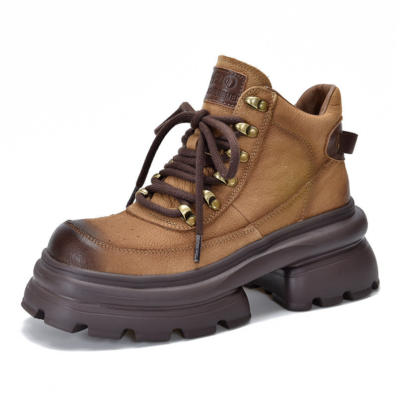 Women's Cotton Genuine Platform Martin Retro Easy Boots