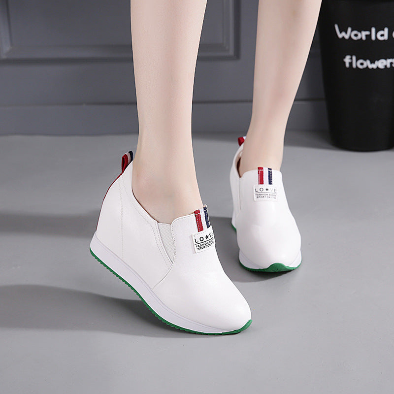 Women's Hidden White Korean Breathable Style Heels
