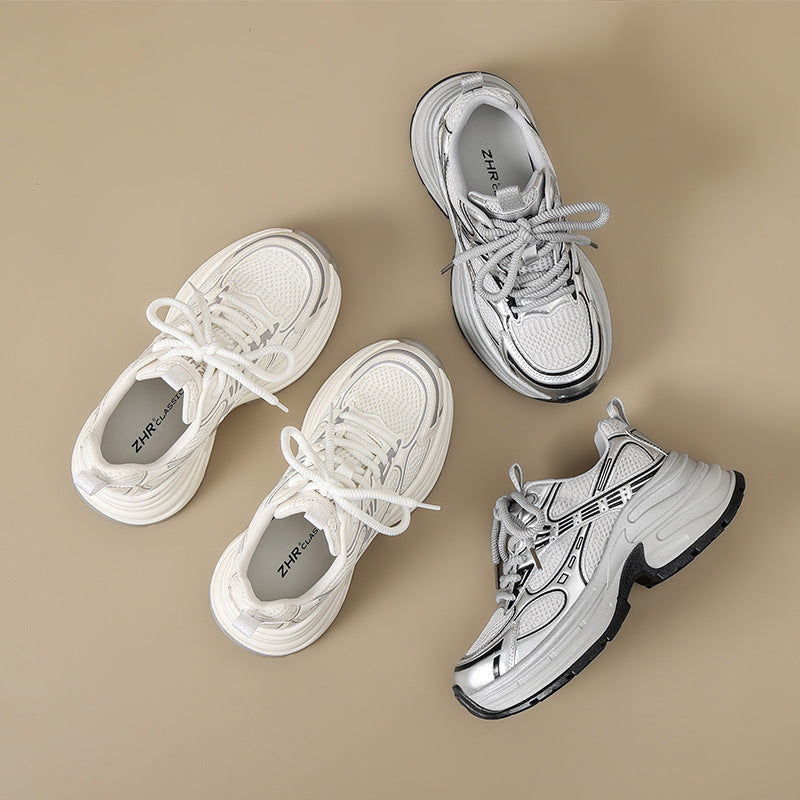 Women's Dad Thick Sole Increased Breathable Mesh Casual Shoes