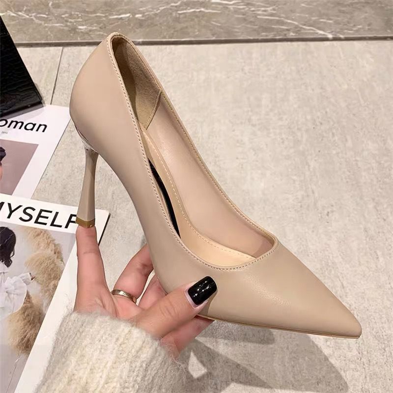 Women's Soft High Stiletto Pointed Toe Spring Korean Style Sexy Women's Shoes