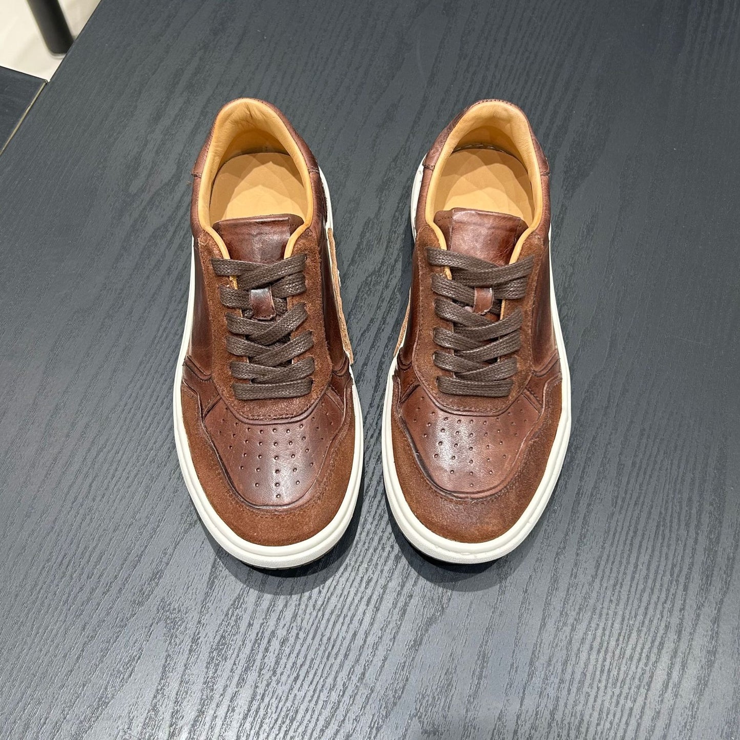 Women's Washed Horse Autumn Fashionable Versatile Breathable Women's Board Shoes