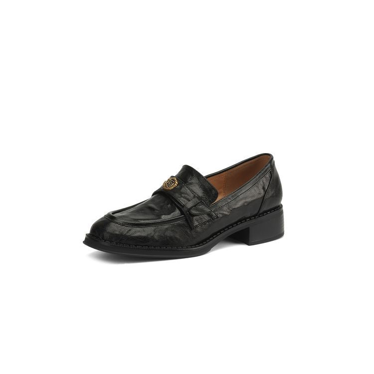 Women's Spring Pumps Round Head Chunky Mid Women's Fashion Shoes