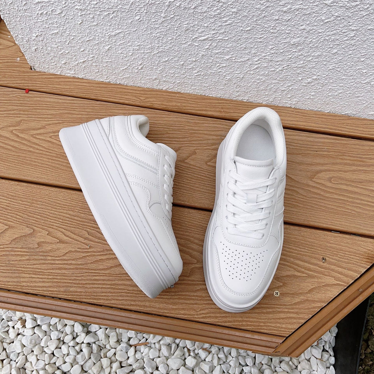 Women's Platform White Genuine Elevator Breathable Muffin Versatile Sports Height Women's Casual Shoes