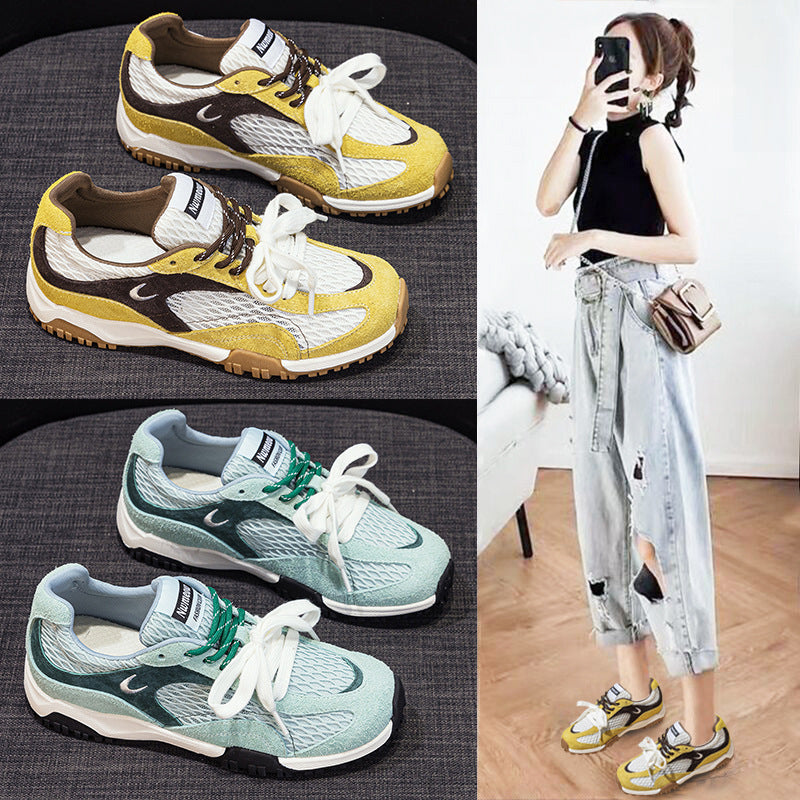 Women's Summer Breathable Mesh Dad Thick Sole Casual Shoes