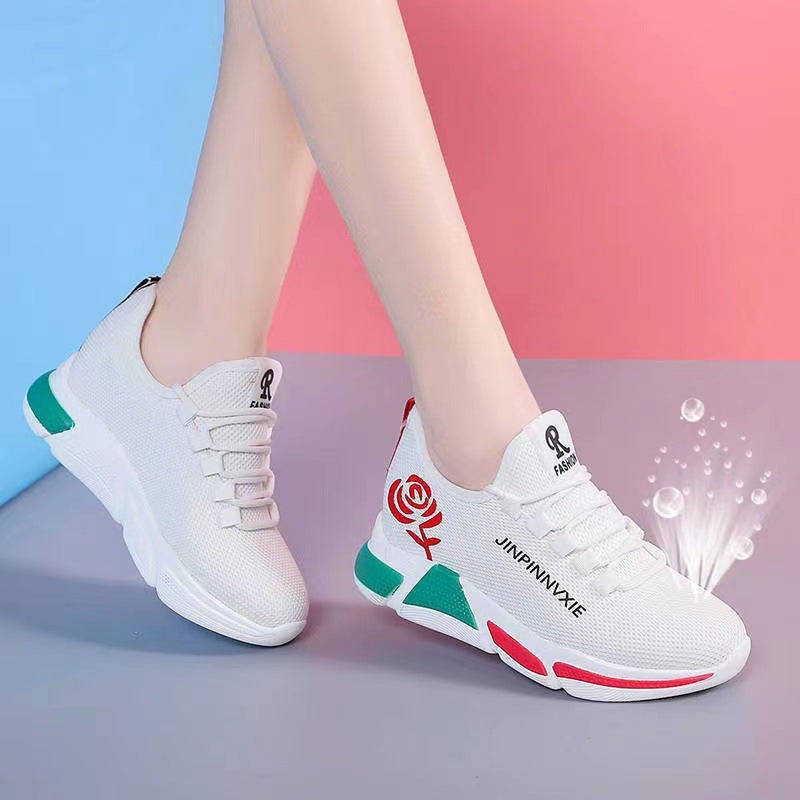 Women's Summer White Female Korean Running Trendy Women's Shoes