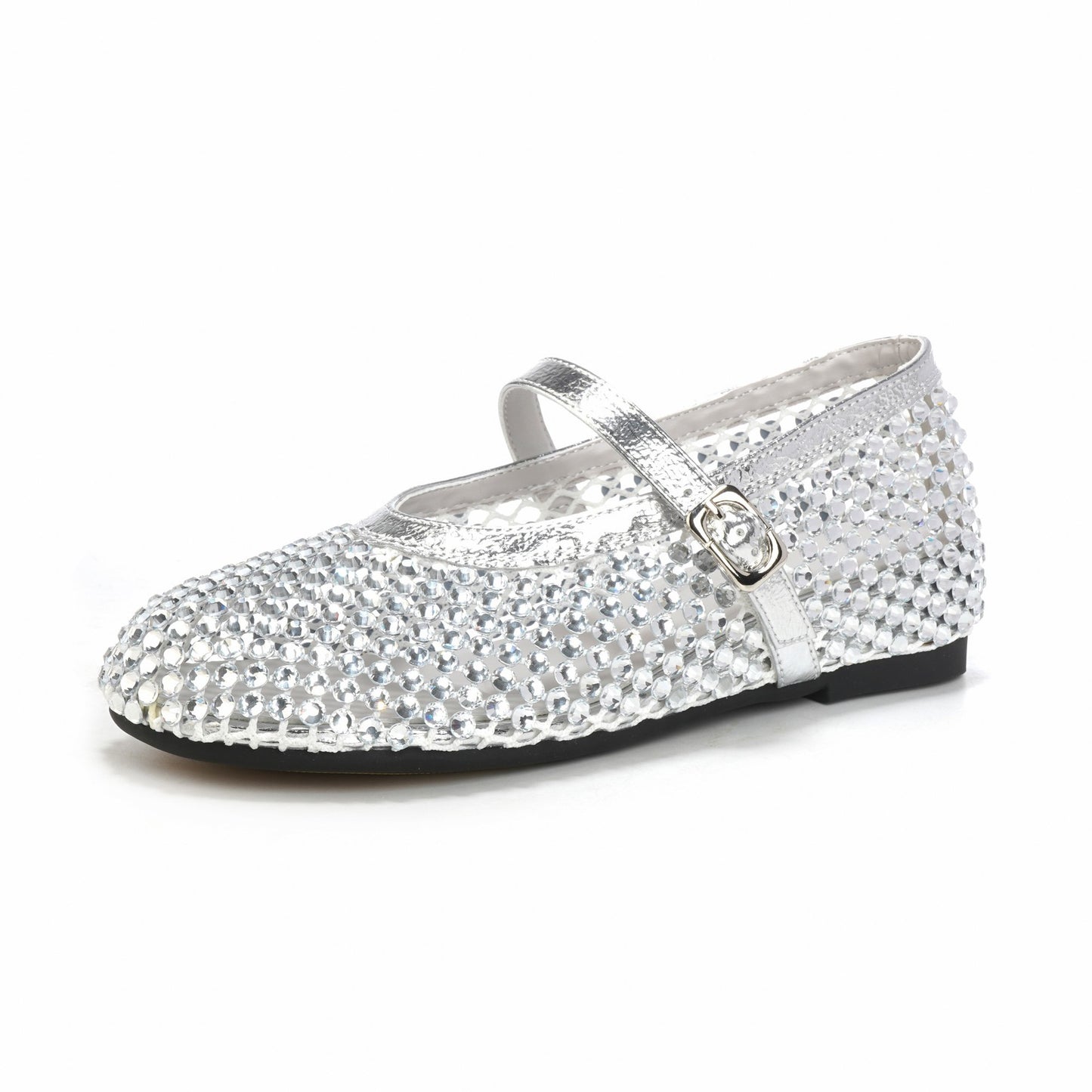 Women's Diamond Round Toe Flat Roman With Skirt Platform Sandals