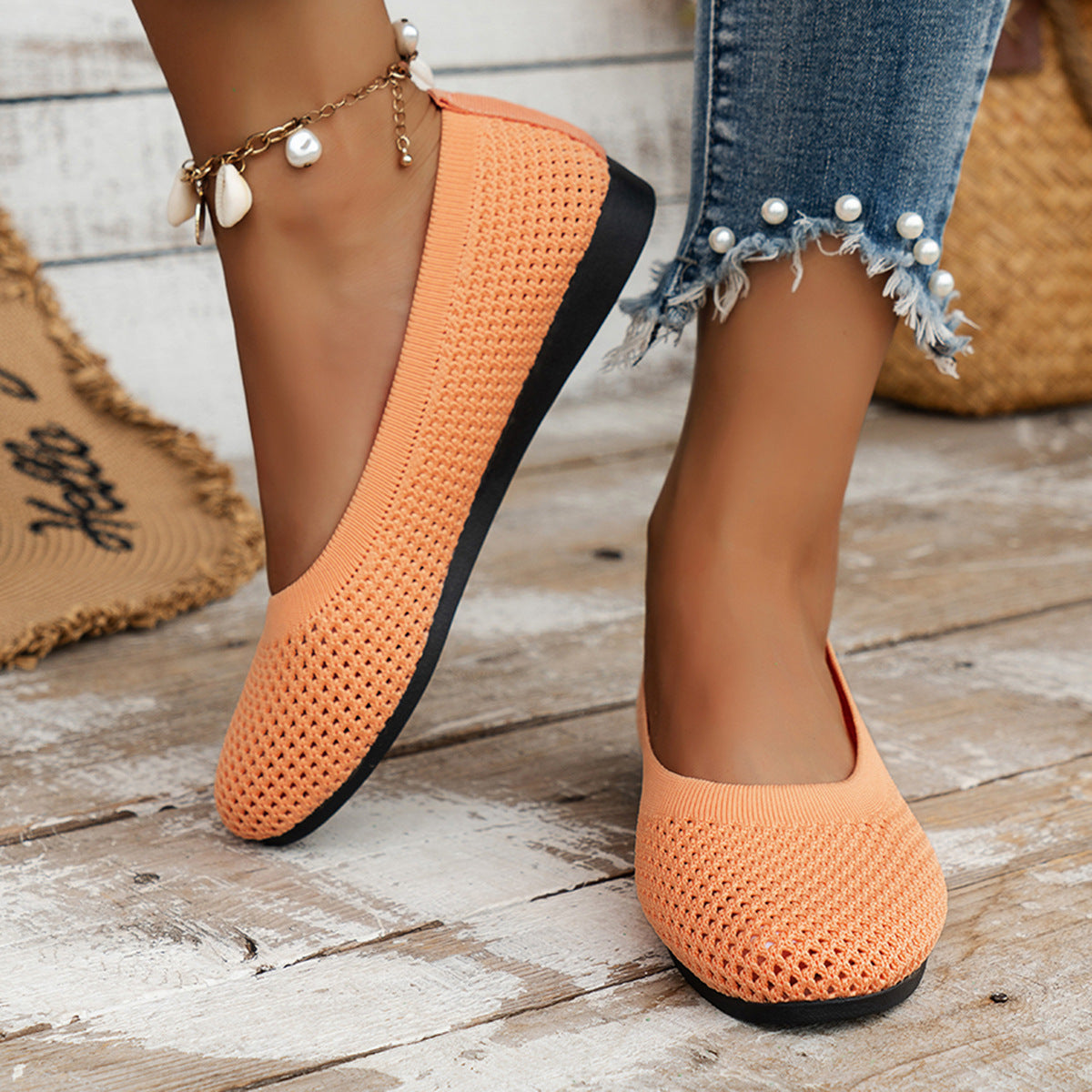 Women's Summer Plus Size Round Toe Flat Casual Shoes