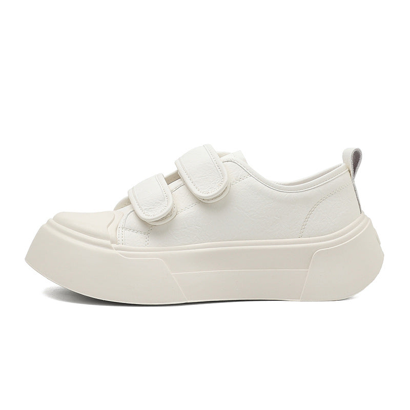 Women's White Spring Velcro Platform Bread Fashion Women's Casual Shoes
