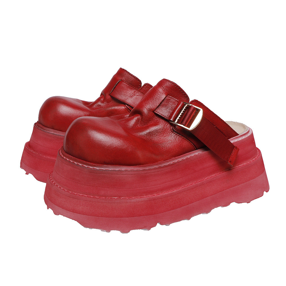 Light Soft Thick Bottom Muffin Half Thick-soles Slippers