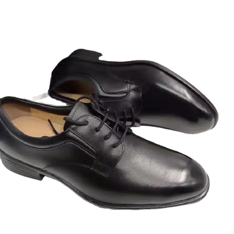 F Formal First Layer Cowhide Security Guard Men's Business Leather Shoes