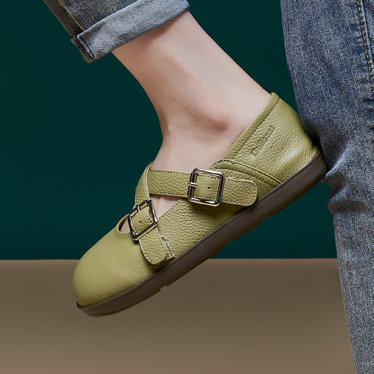 Women's Genuine Mary Jane Flat Pumps Spring Women's Shoes