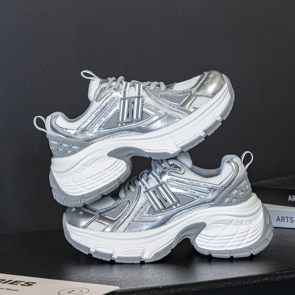 Women's Spring Breathable Mesh Blue Whale Dad Deep Women's Sports Shoes