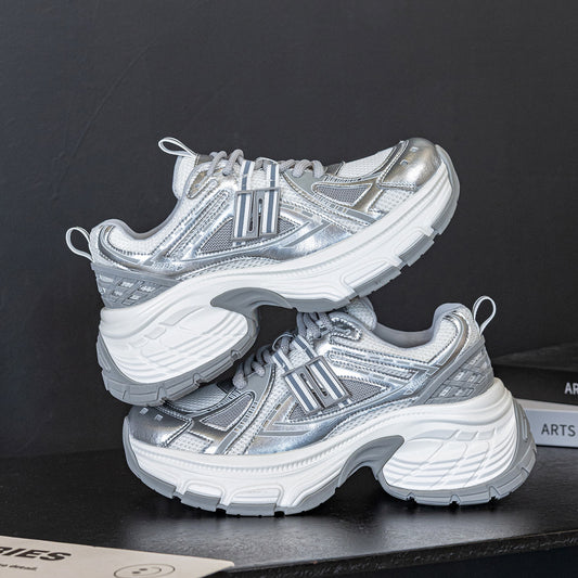 Women's Spring Breathable Mesh Blue Whale Dad Deep Women's Sports Shoes