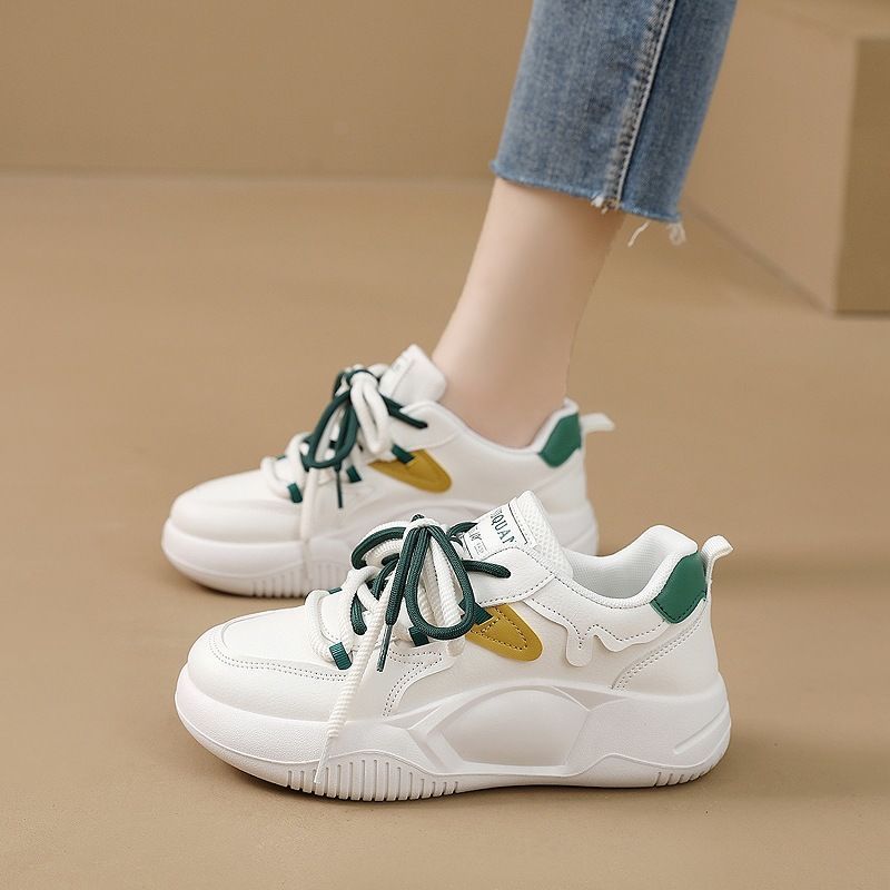 Women's Genuine Platform White Dad Spring Sneakers