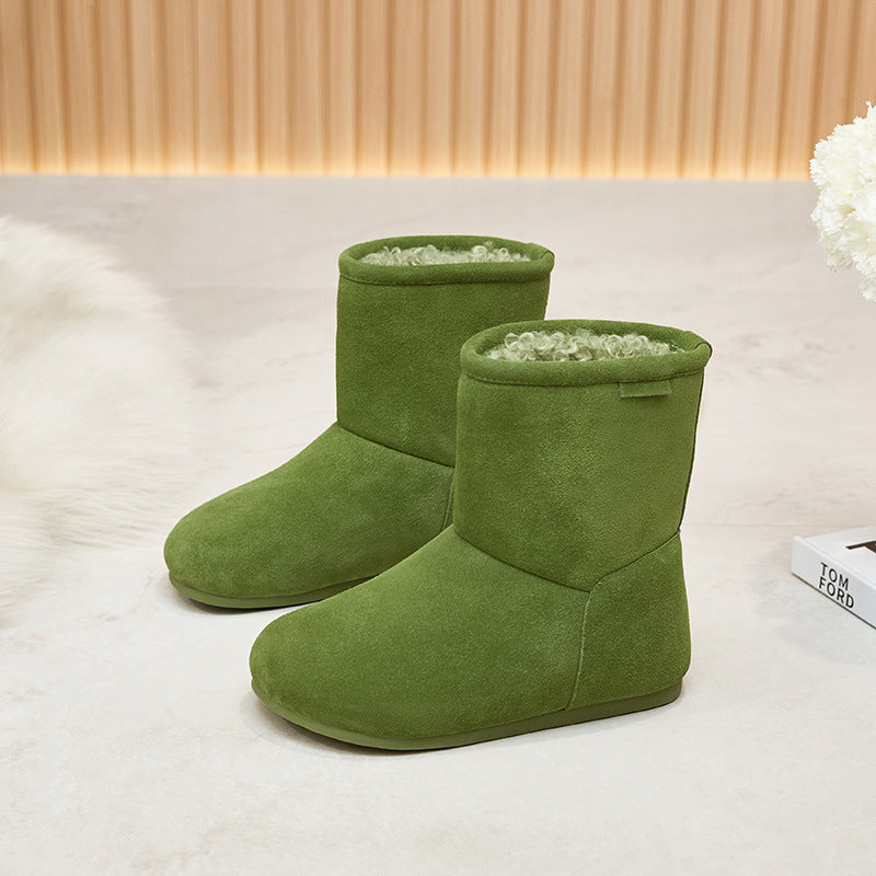 Women's Fashion Versatile Riding Flat Fashionable Sleeve Two-way Women's Snow Boots