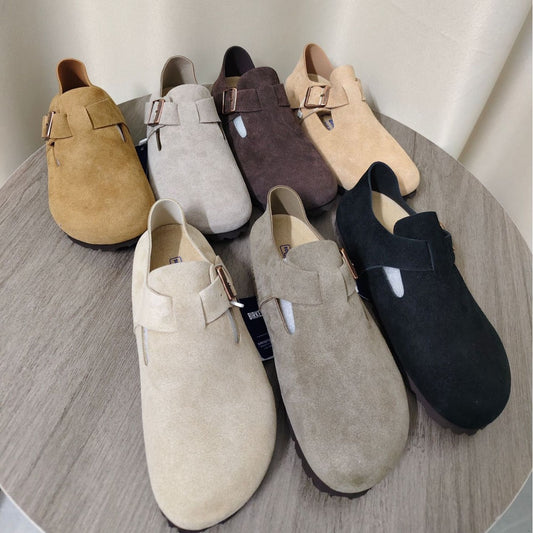 Solid Color Genuine Mulberry Slope Comfortable Slip-on Women's Casual Shoes