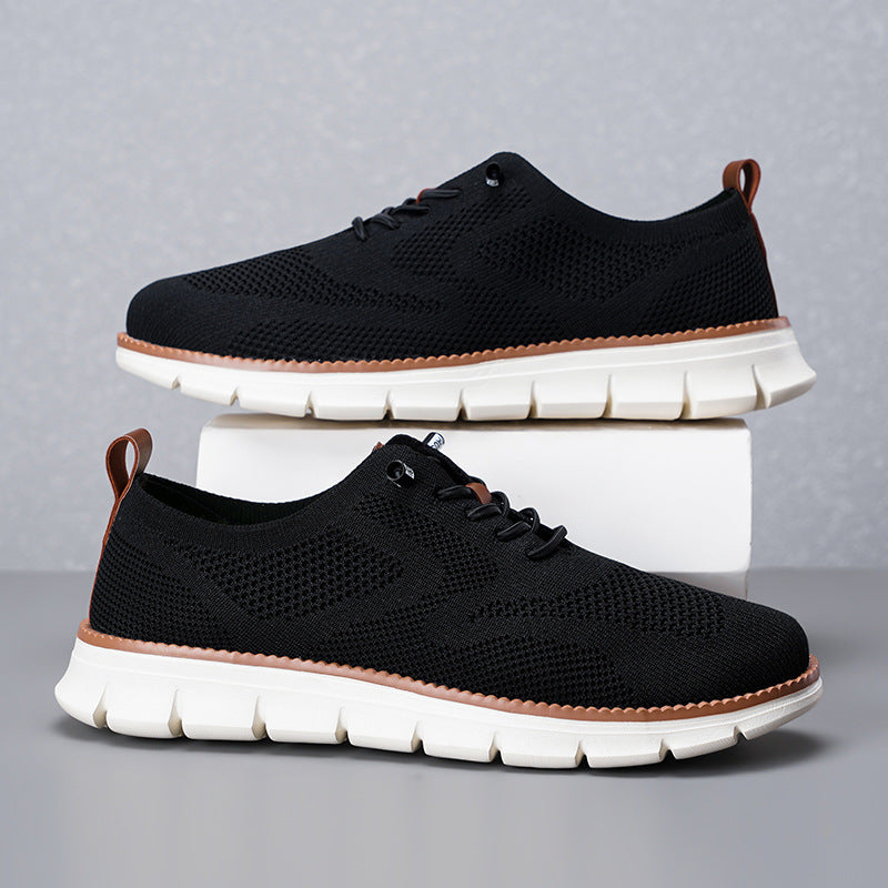 Men's Lightweight Lace Up Breathable Plus Size Casual Shoes