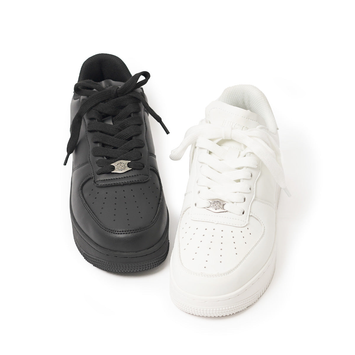 Men's Cowhide Breathable Sports White Trendy Air Sneakers