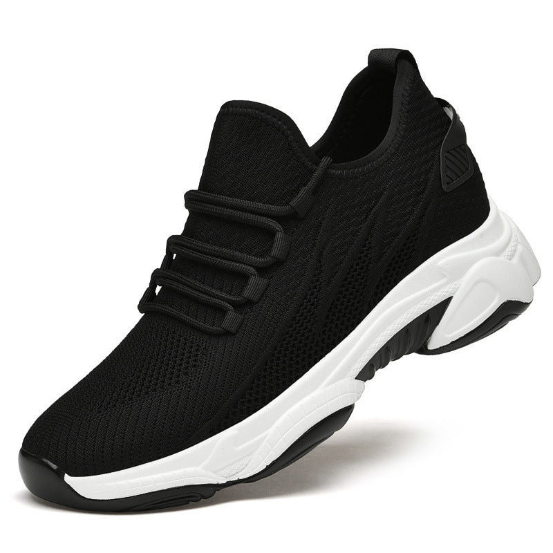 Men's Thick Bottom Height Increasing Insole Flying Men's Sports Shoes
