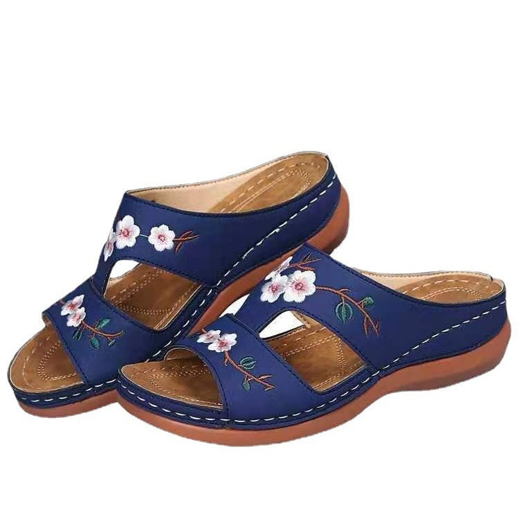 Women's Summer Seaside Outdoor Wedge Flower Beach Sandals