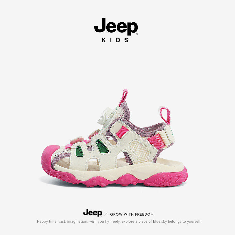 Children's Beach Summer Breathable Rotating Button Soft Kid's Sandals