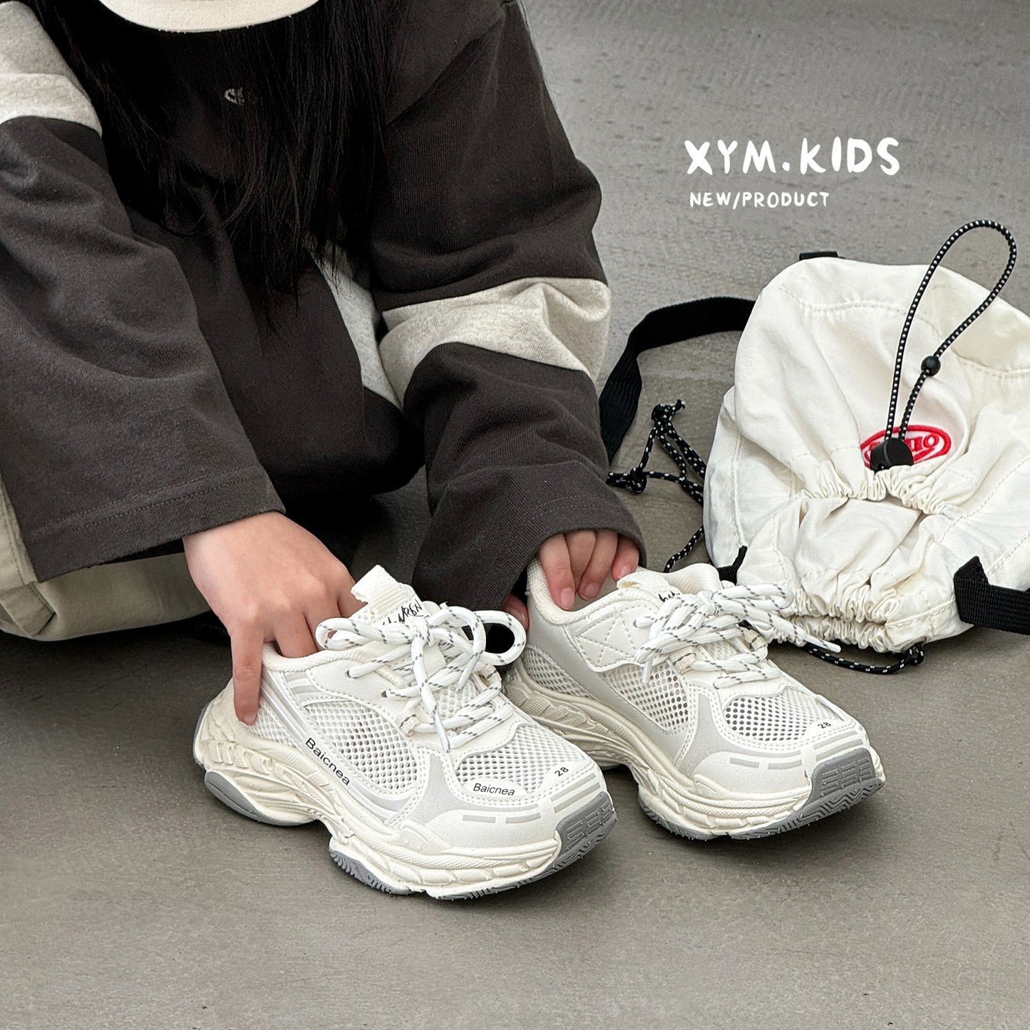 Children's Spring Fashion Trend Single Mesh Running Lightweight Breathable Boys Children's Sports Shoes