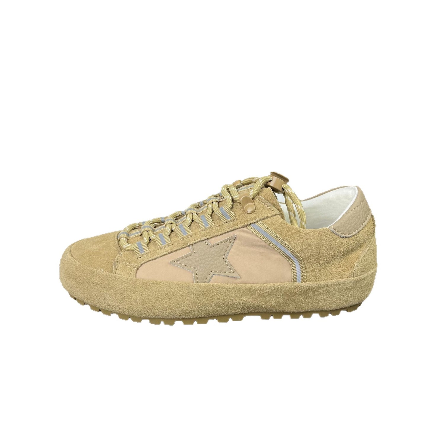 Women's Spring Retro Distressed Star Thick-soled Heightened German Women's Board Shoes