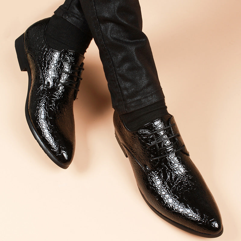 Men's Crack Sense Fashion Trend Cool British Men's Business Leather Shoes