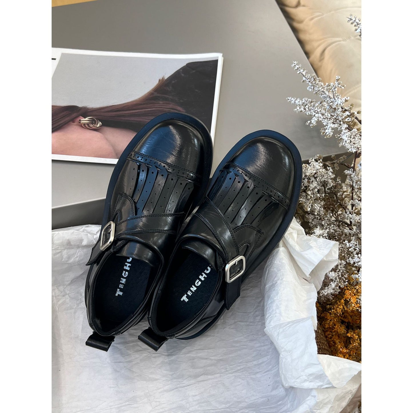 Women's Early Autumn Round Head One Pedal Loafers