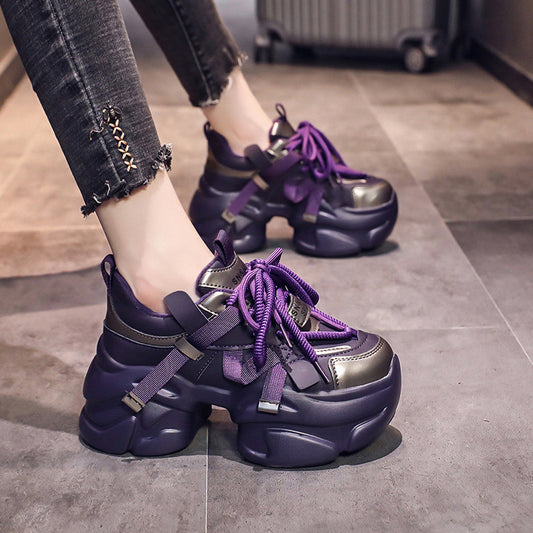 Women's Platform Dad Winter With Veet Show Feet Sneakers
