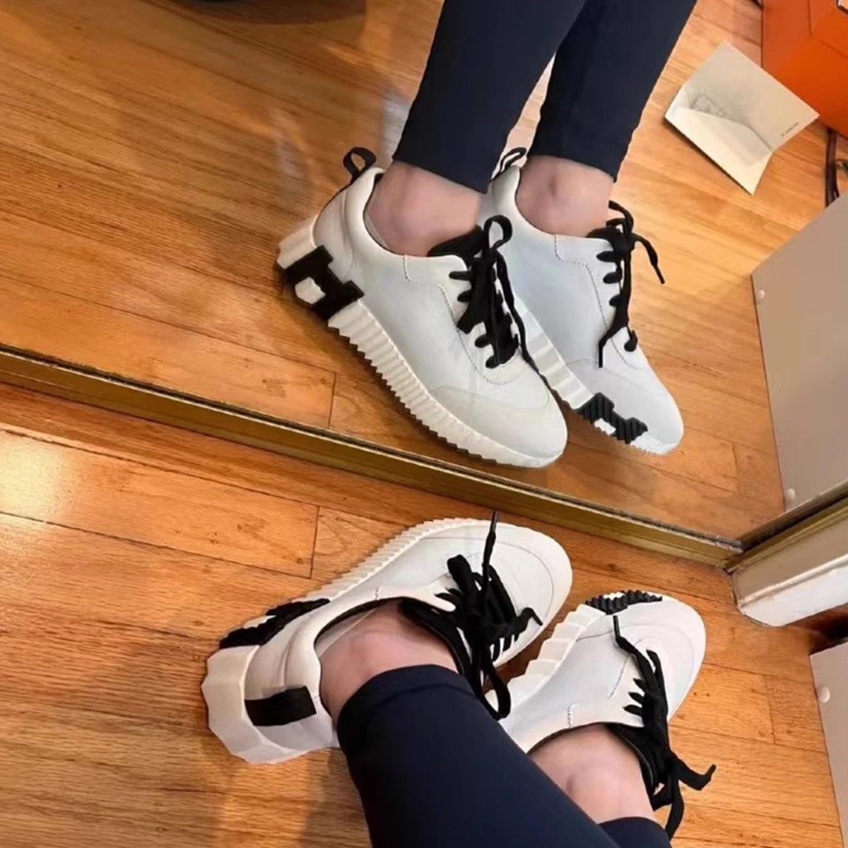 Women's & Men's For White Platform Couple Flat Breathable Sneakers