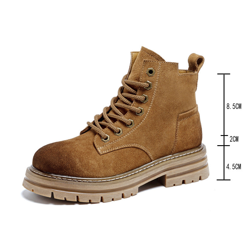 Women's Martin Height Increasing Insole Retro Hiking Boots