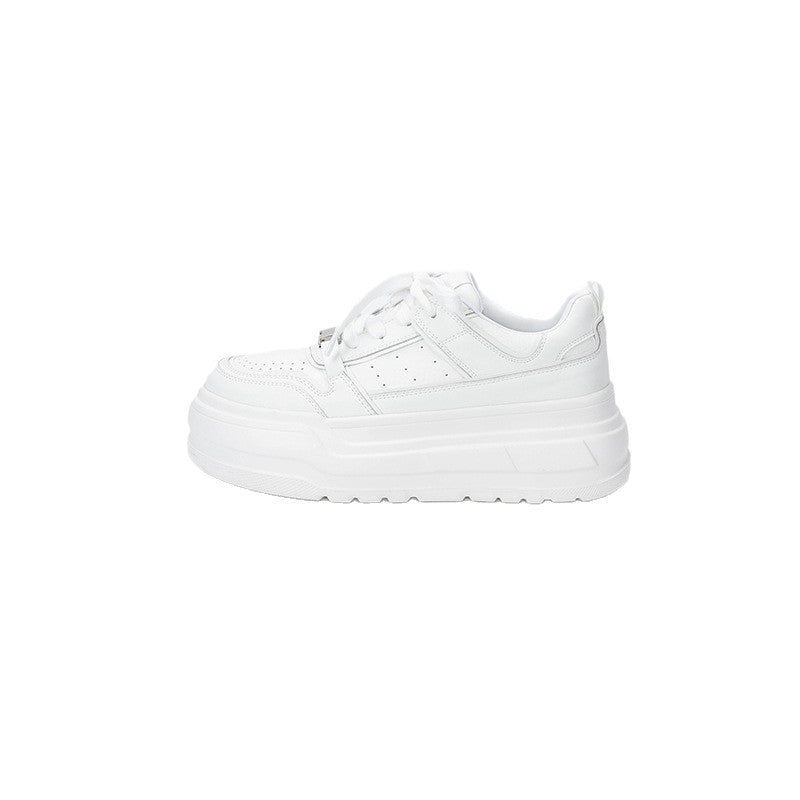 Women's Cowhide Version Small Height Increasing Genuine Platform Women's Shoes