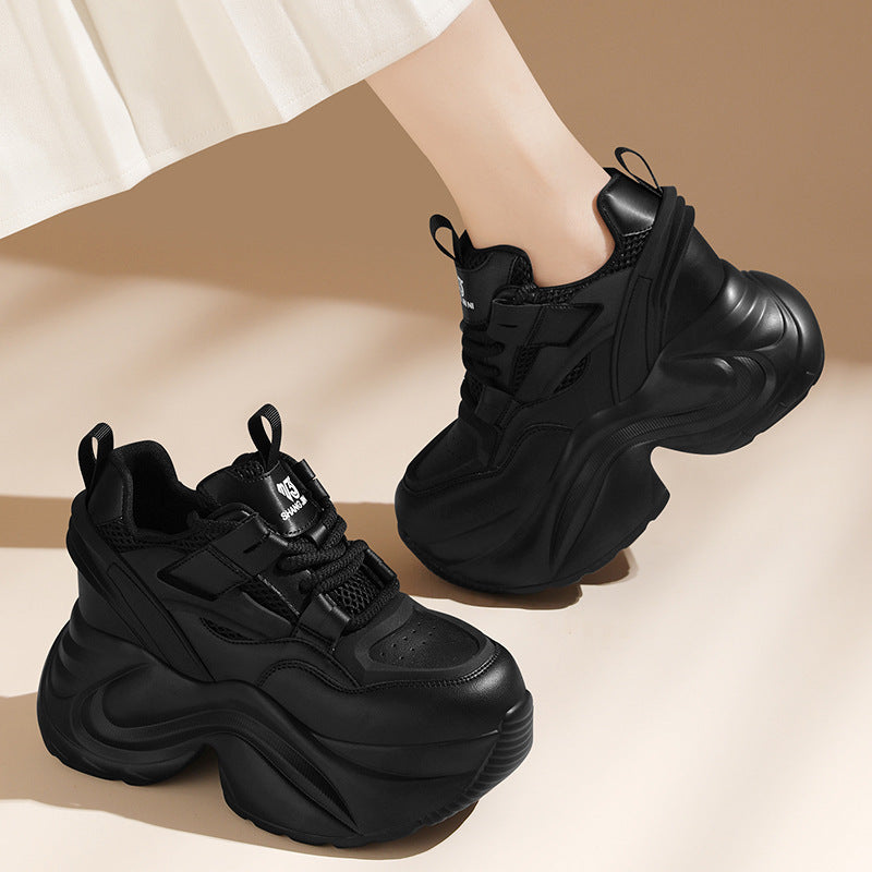 Women's Platform Dad Height Increasing Insole Portable Women's Sports Shoes