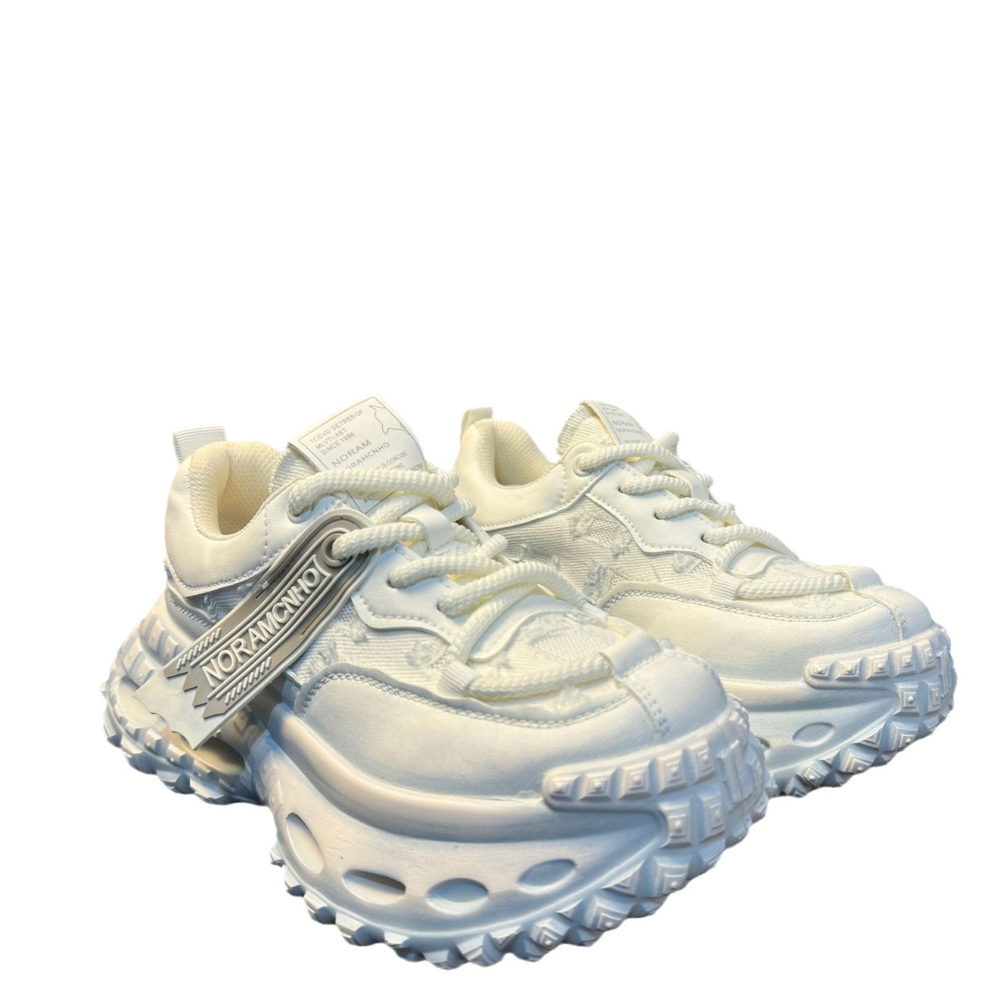 Men's Thick Bottom Heightened Daddy Distressed Couple Sneakers