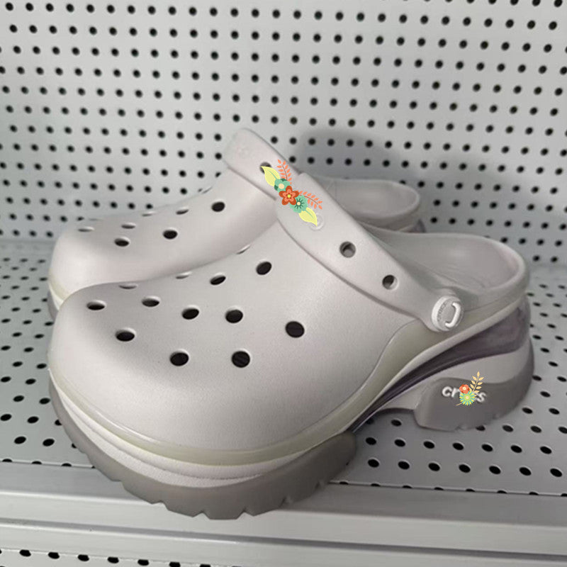 Women's Little Dolphin Hole Fashion Air Cushion Comfortable Platform Sandals