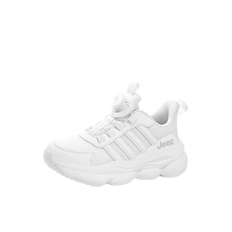 Children's White Running Green Boys Solid Color Children's Sports Shoes