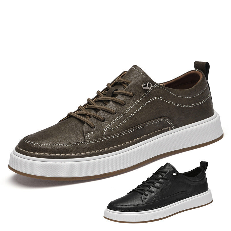 Men's Autumn Korean Style Trendy Simple White Men's Board Shoes