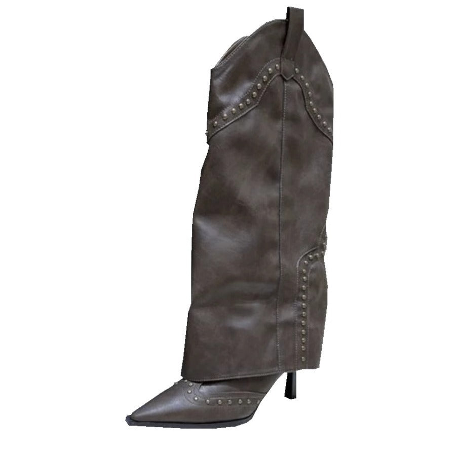 Women's Stiletto Summer Retro High Pants Minority Boots